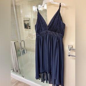 NWOT le chateau high low navy dress size XL